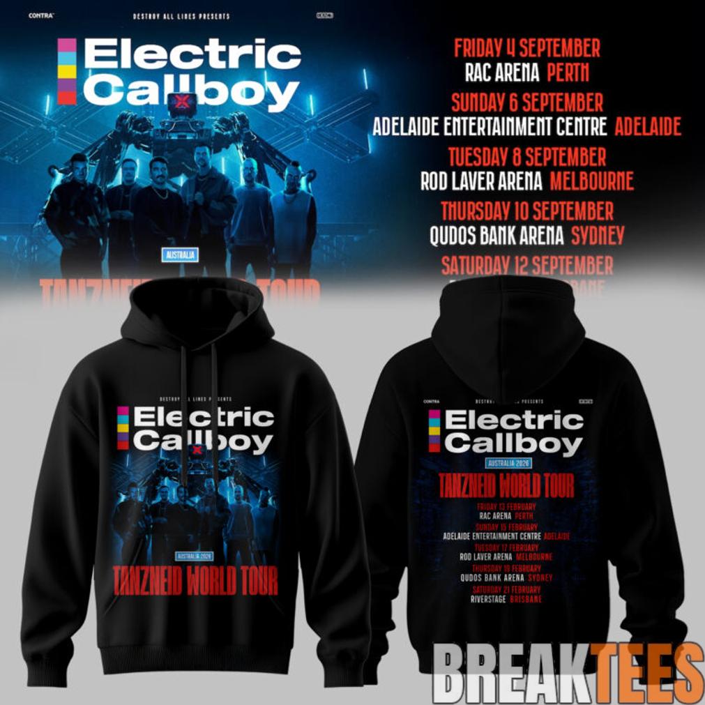 Electric Callboy TANZNEID World Tour – Australia 2026 Special Edition Hoodie