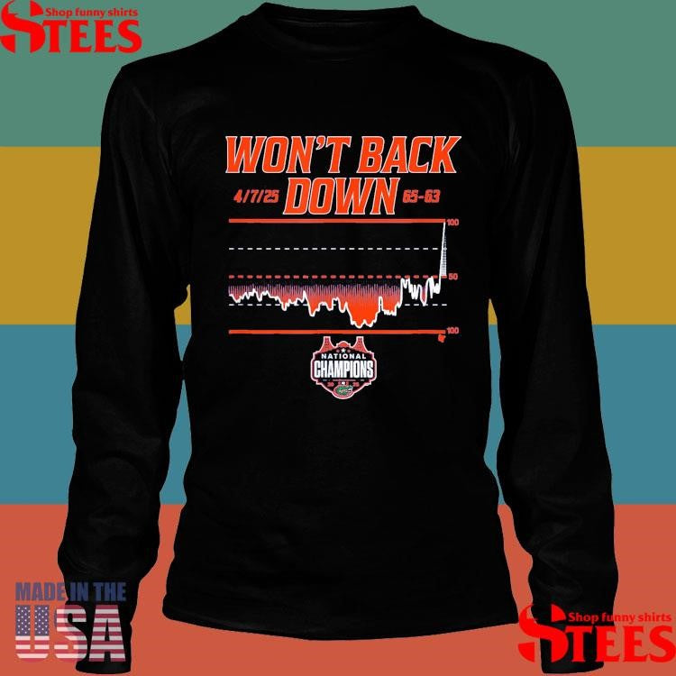 Florida Basketball Won’t Back Down National Champs NCAA T-Shirt