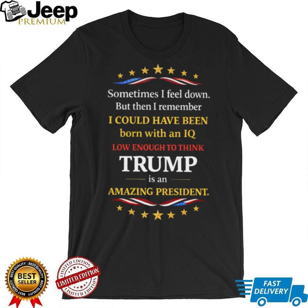 Funny Anti Trump Political Satire IQ Sarcastic Quote T Shirt
