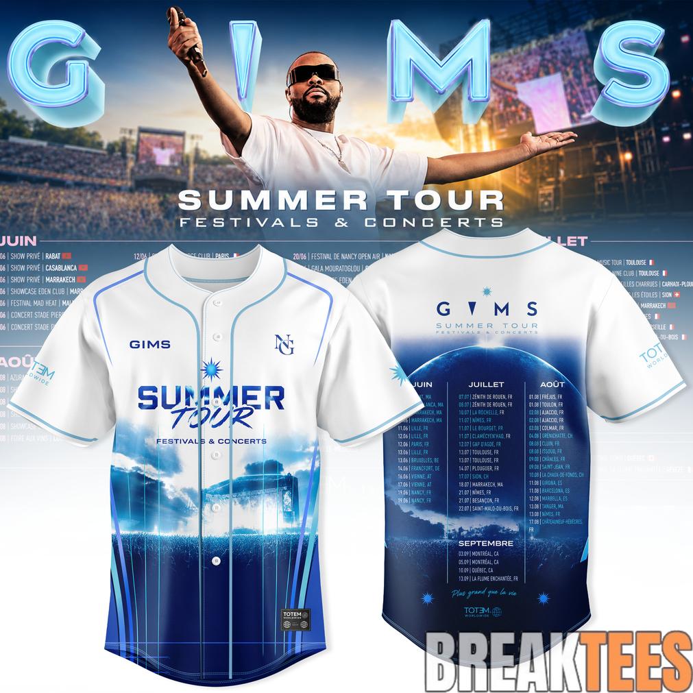 Gims Summer Tour 2026 Tour Baseball Jersey