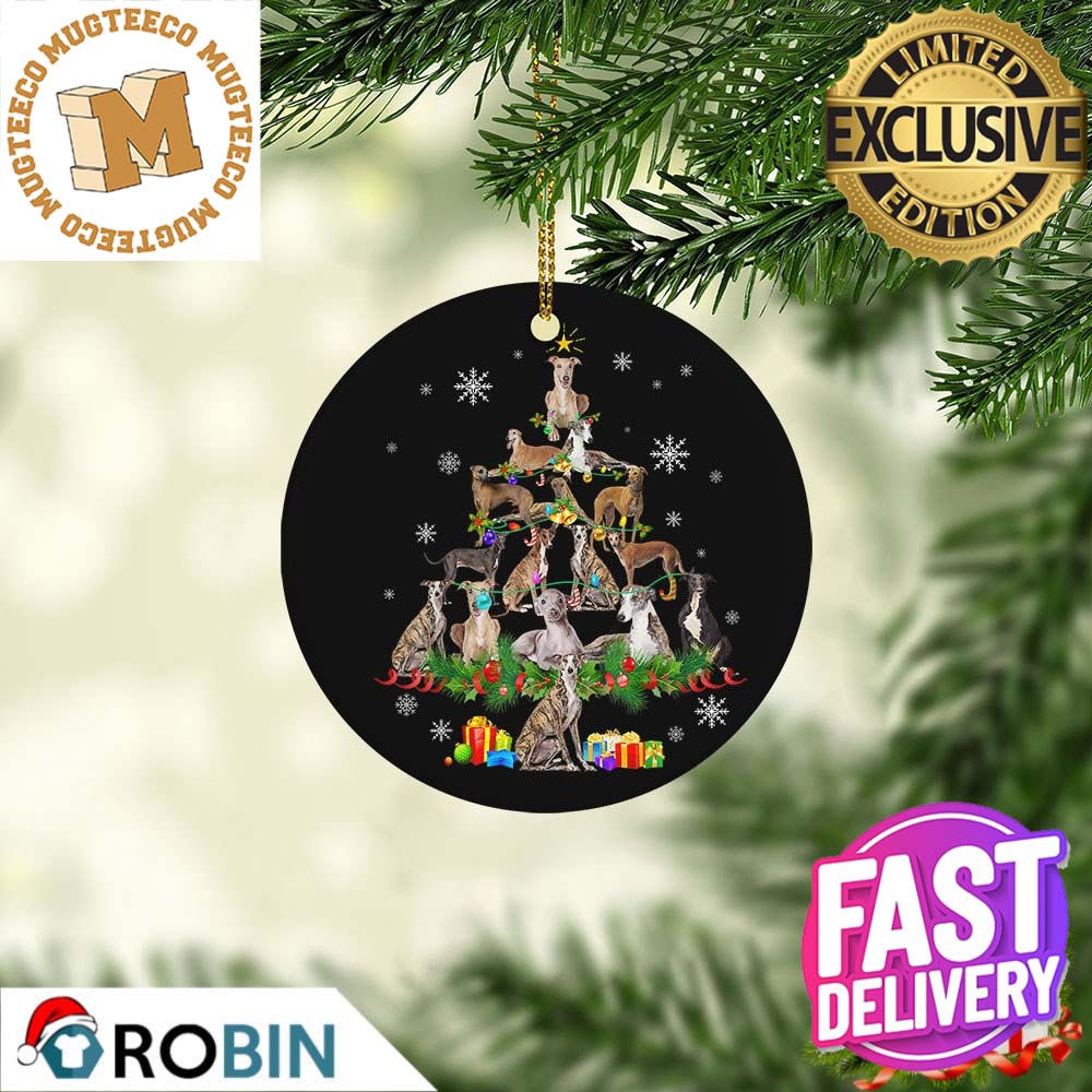 Greyhound 2023 Xmas Holiday Gifts For Dog Lovers Christmas Decorations Ornament