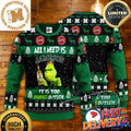Grinch All I Need Is Jameson It Is Too People Outside Funny Ugly Christmas Sweater