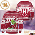 Harvard Crimson NCAA Grinch Funny Xmas 2023 Gift For Holiday Ugly Christmas Sweater
