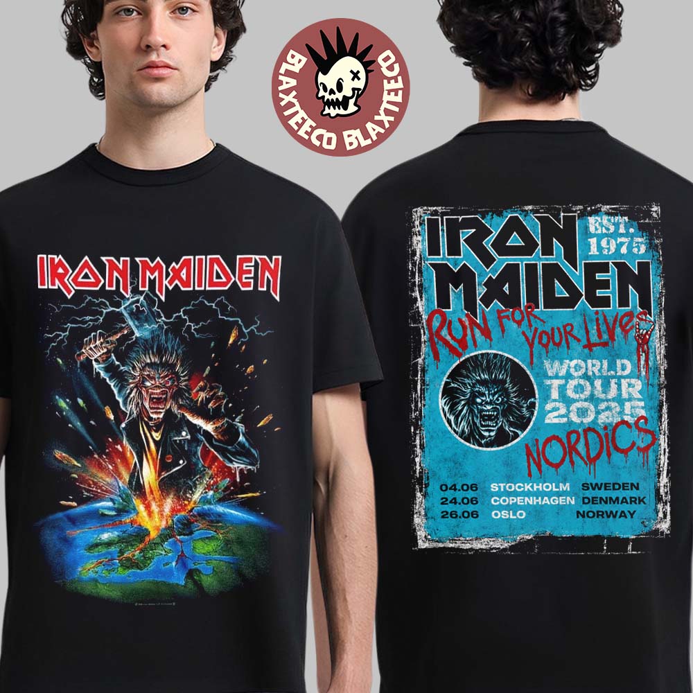 Iron Maiden Nordics 2026 Tour Exclusive Event Tee For Sweden Denmark And Norway On 4 24 And 26 June 2026 Eddie Thor T-Shirt