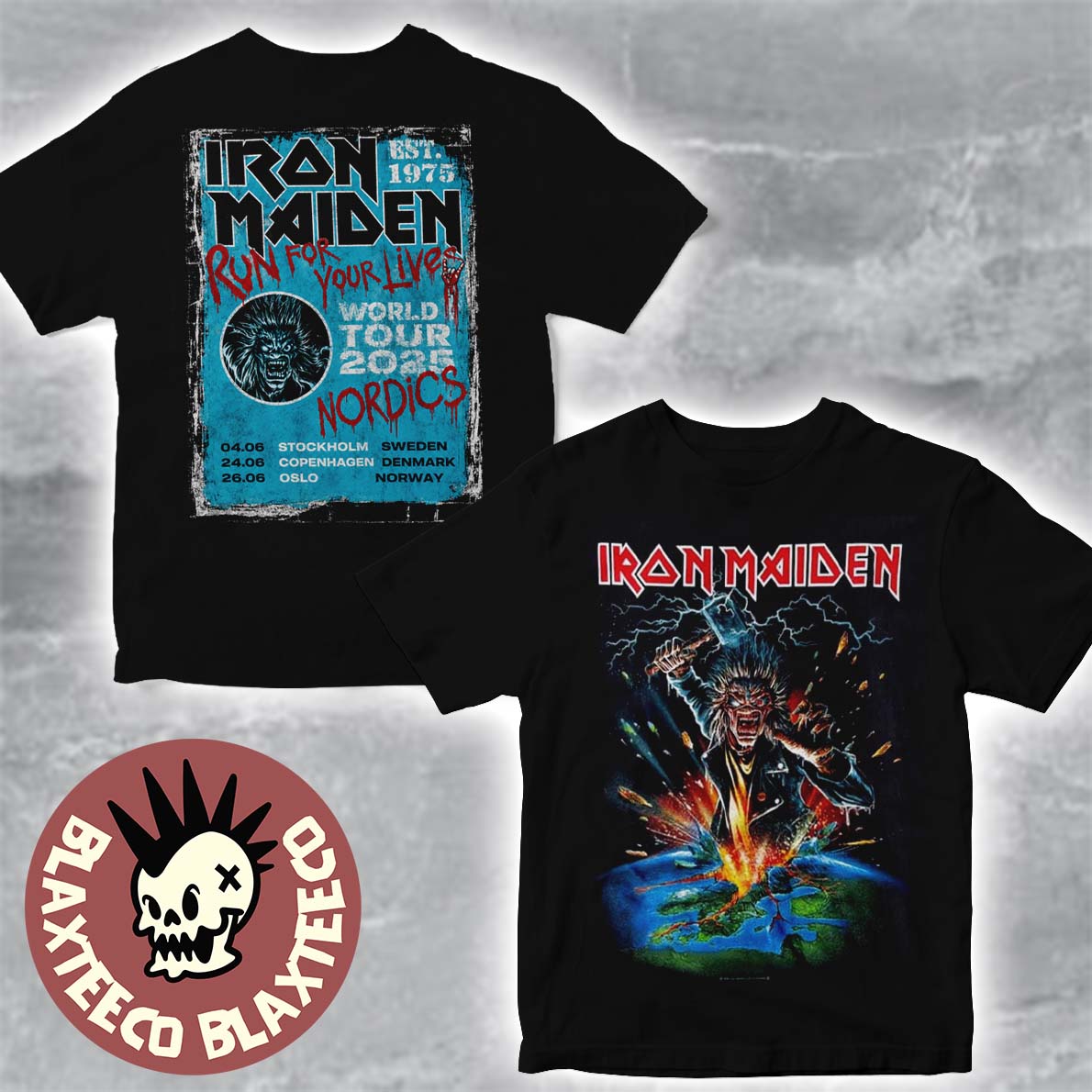 Iron Maiden Nordics 2026 Tour Exclusive Event Tee For Sweden Denmark And Norway On 4 24 And 26 June 2026 Eddie Thor T-Shirt