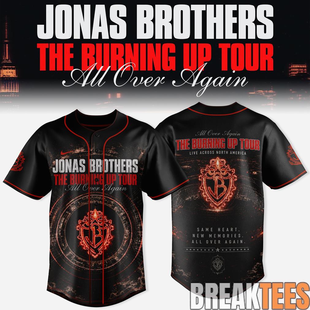 Jonas Brothers Baseball Jersey The Burning Up Tour 2026 Edition