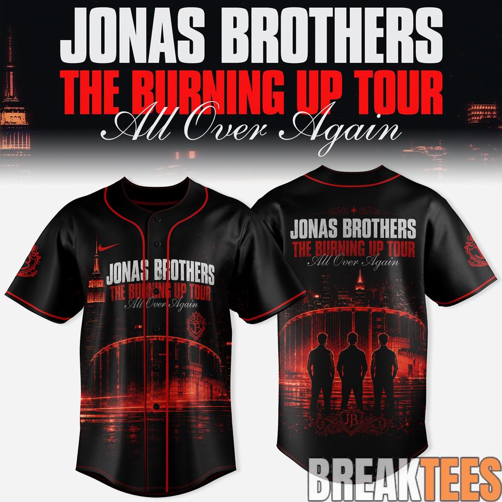 Jonas Brothers Baseball Jersey The Burning Up Tour 2026 Edition