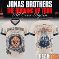 Jonas Brothers The Burning Up Tour All Over Again 2026 Edition Football Jersey