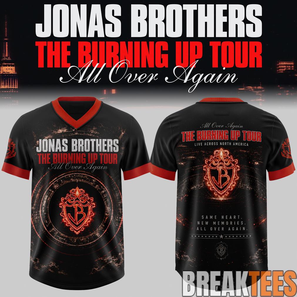 Jonas Brothers The Burning Up Tour All Over Again 2026 Edition Football Jersey