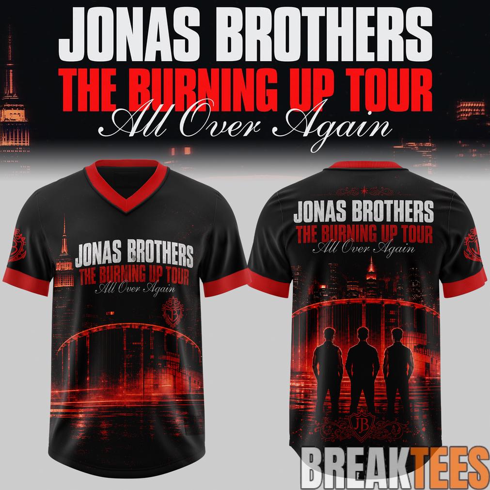 Jonas Brothers The Burning Up Tour All Over Again 2026 Edition Football Jersey
