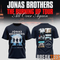 Jonas Brothers The Burning Up Tour All Over Again 2026 Edition T-Shirt