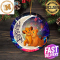 Lion King Simba Nala Love You To The Moon And Back Galaxy Personalized 2023 Holiday Christmas Decorations Ornament