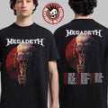 Megadeth 2026 Farewell Tour Europe Schedule Dates Two Sided T-Shirt