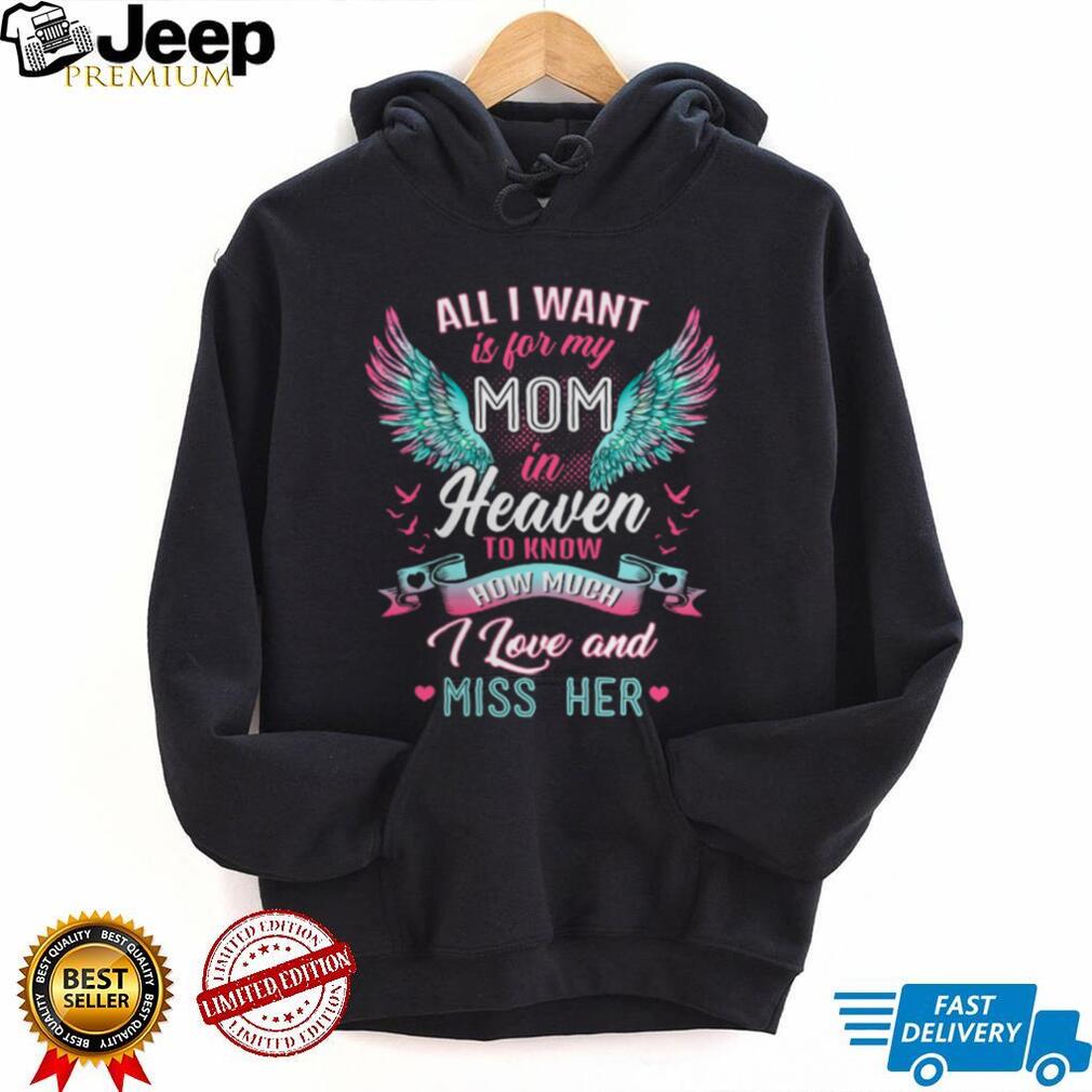 Memorial Mom In Heaven Angel Wings Remembrance T Shirt