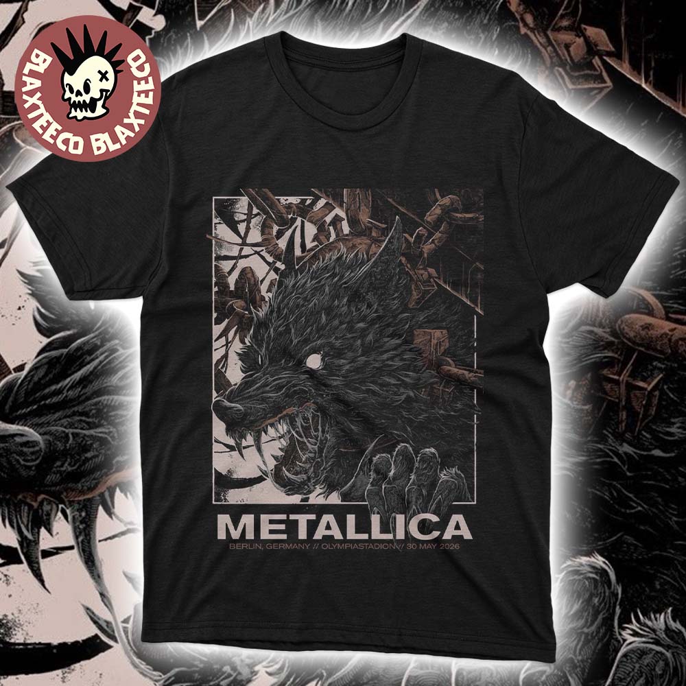 Metallica M72 Berlin Germany 2026 Pop Up Shop Poster At Olympiastadion On 30 May 2026 The Wolf Art T-Shirt