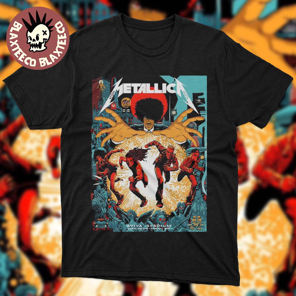 Metallica M72 Dublin Ireland 2026 Night 1 Venue Poster At Aviva Stadium On June 19 2026 T-Shirt