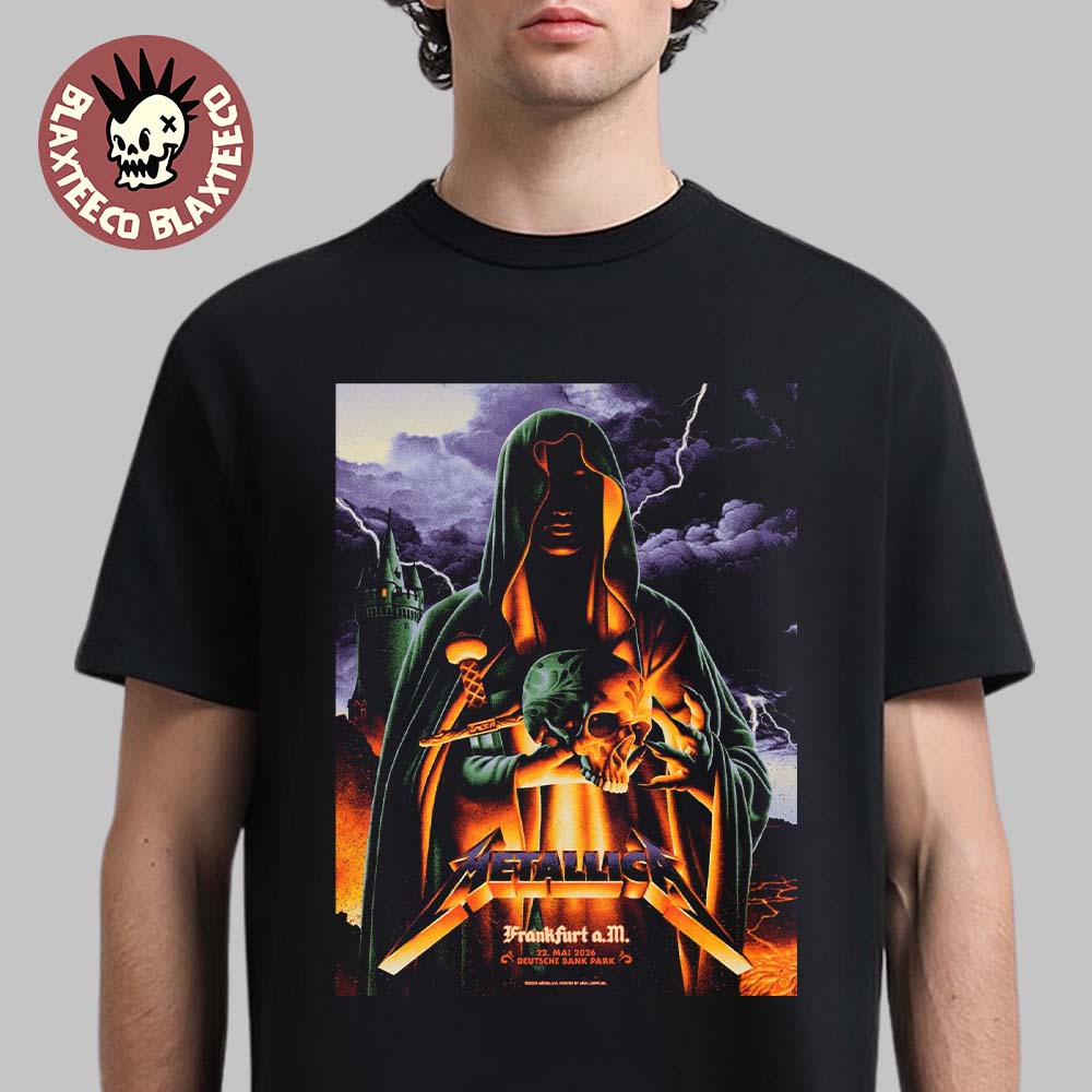 Metallica M72 Frankfurt 2026 Night 1 Venue Poster At Frankfurt Germany Deutsche Bank Park On 22 May 2026 The Sorcerer Art T-Shirt