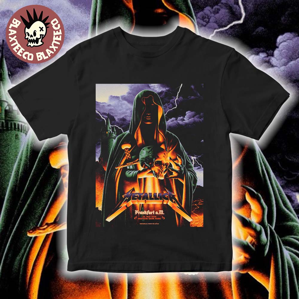 Metallica M72 Frankfurt 2026 Night 1 Venue Poster At Frankfurt Germany Deutsche Bank Park On 22 May 2026 The Sorcerer Art T-Shirt