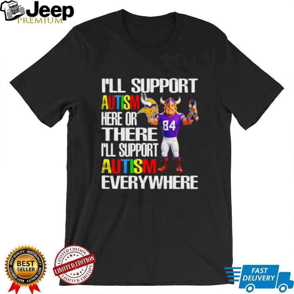 Minnesota Vikings Viktor the Viking Autism Awareness Support T Shirt