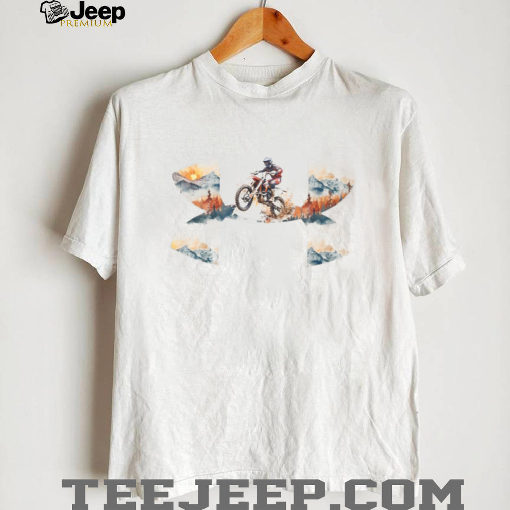 Mountain Adventure Motocross Rider Graphic Tee