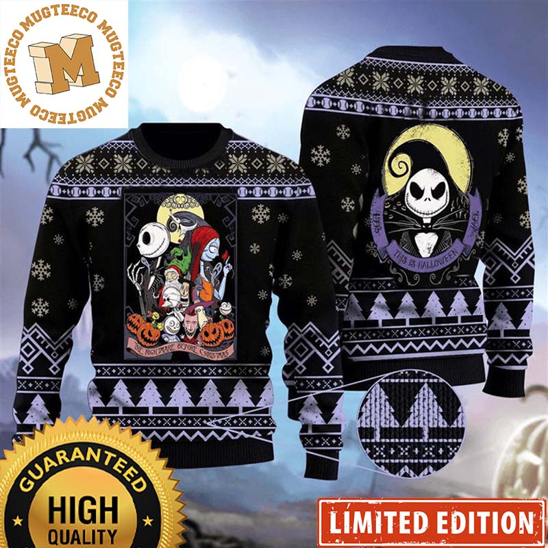 Nightmare Before Christmas Jack Skellington And Friends Holiday Ugly Sweaters