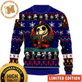 Nightmare Before Christmas Jack Skellington Cosplay Horror Character Blue Christmas Ugly Sweaters