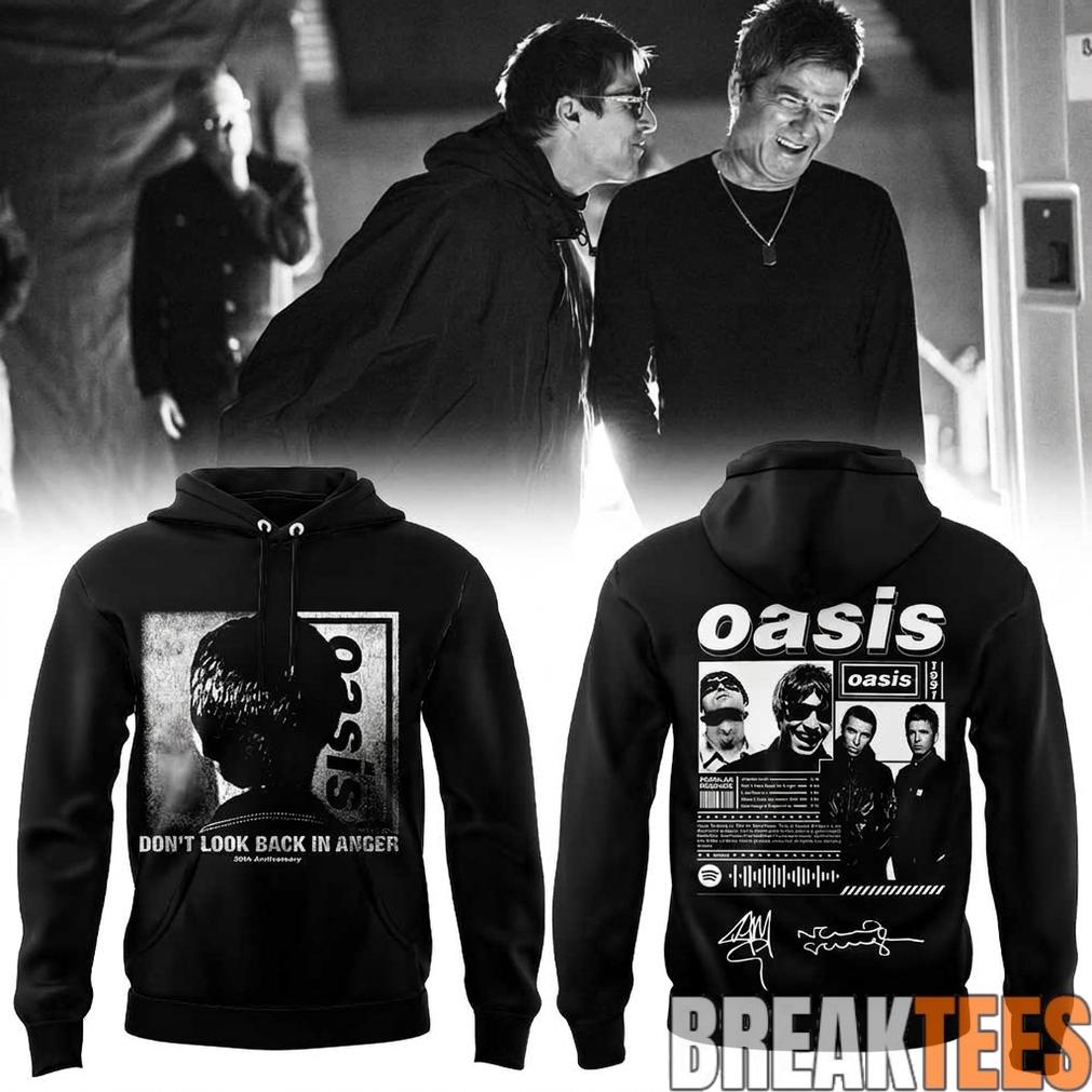 Oasis Don’t Look Back in Anger 30th Signature Special Hoodie