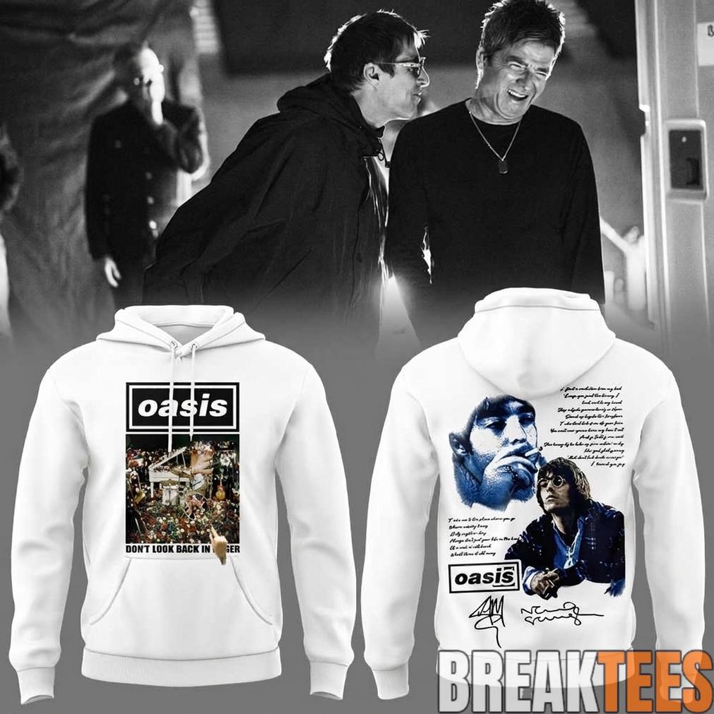 Oasis Don’t Look Back in Anger 30th Signature Special Hoodie