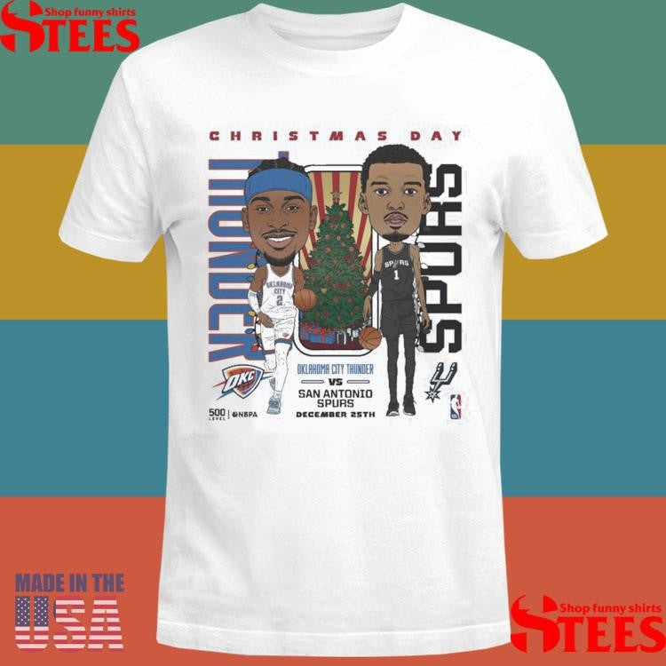 2025 Nba Christmas Day Match Up Thunder Vs Spurs T-shirt