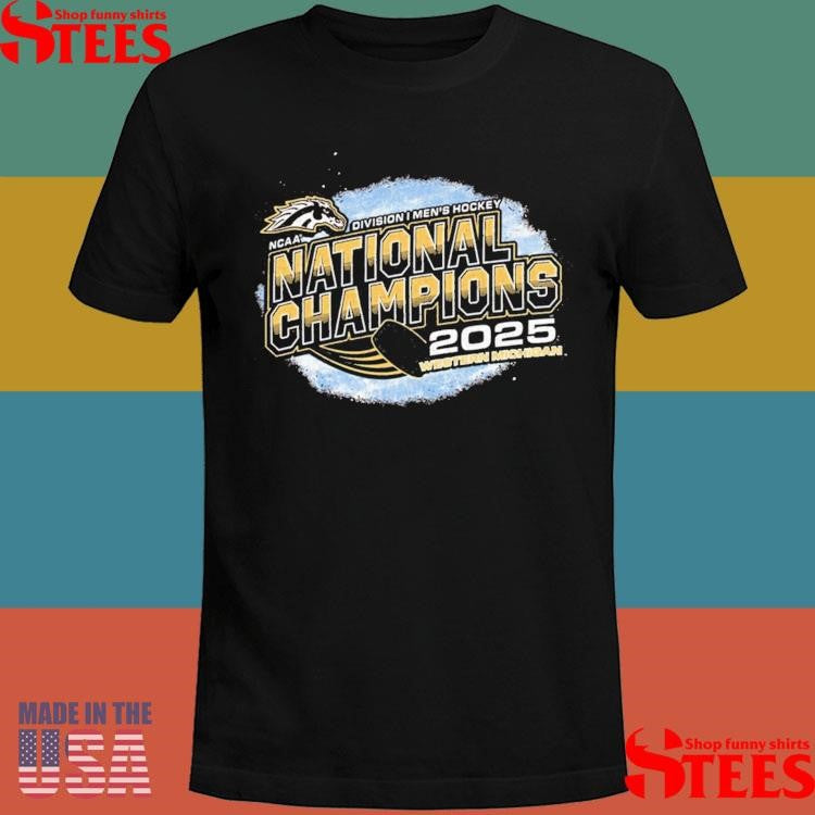 47 Western Michigan Broncos Brown 2025 National Mens Hockey Champions Shirts