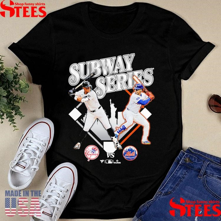 Aaron Judge And Juan Soto New York Yankees Vs. New York Mets 2025 Subway Series Matchup T-shirt