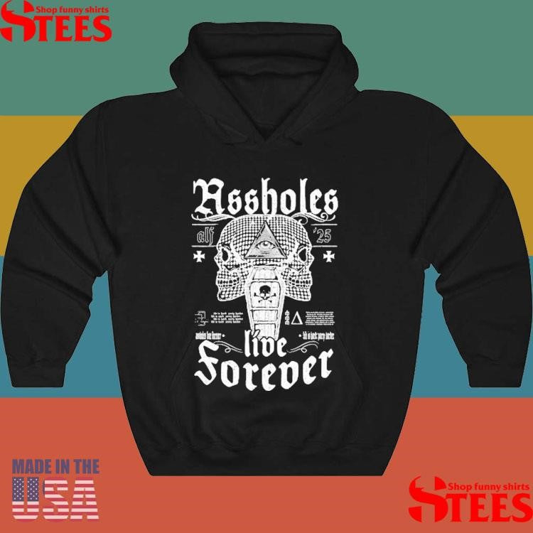 Assroles Live Forever Double Skull Shirts