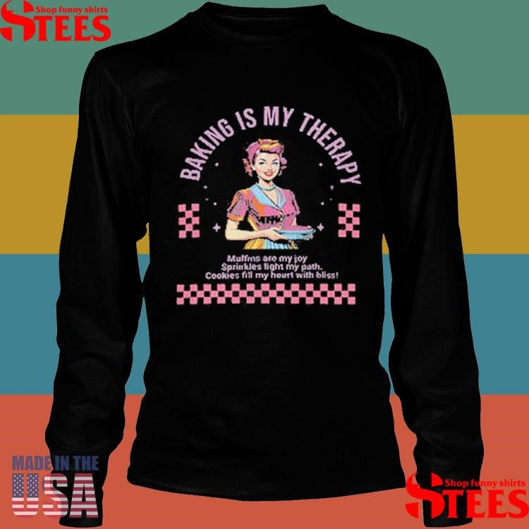 Baking Is My Therapy Cropped T-shirt