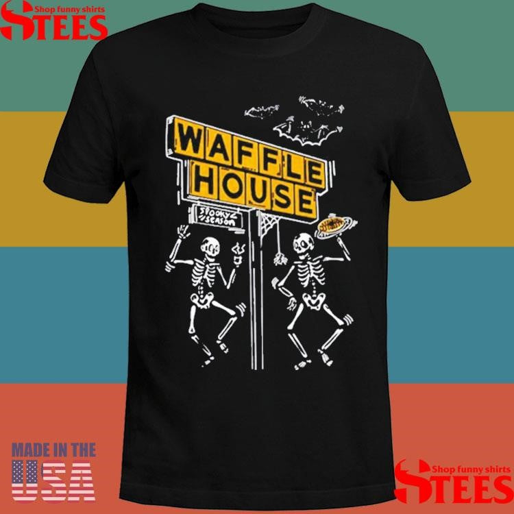 Bats, Bones And Waffles Halloween 2025 T-shirt