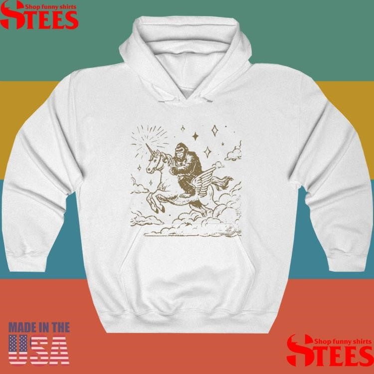 Bigfoot Riding On A Unicorn T-shirts