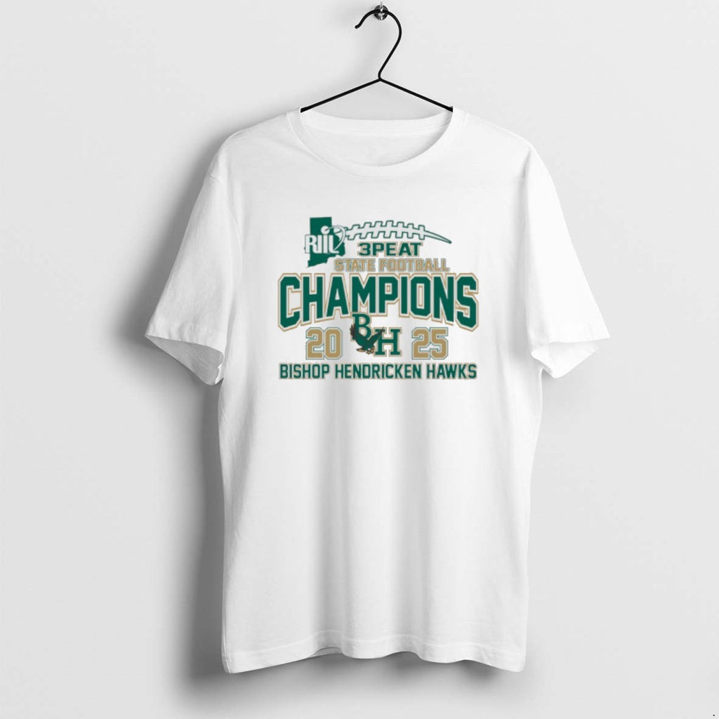 Official Bishop Hendricken Hawks Riil 3 Peat State Football Champions 2025