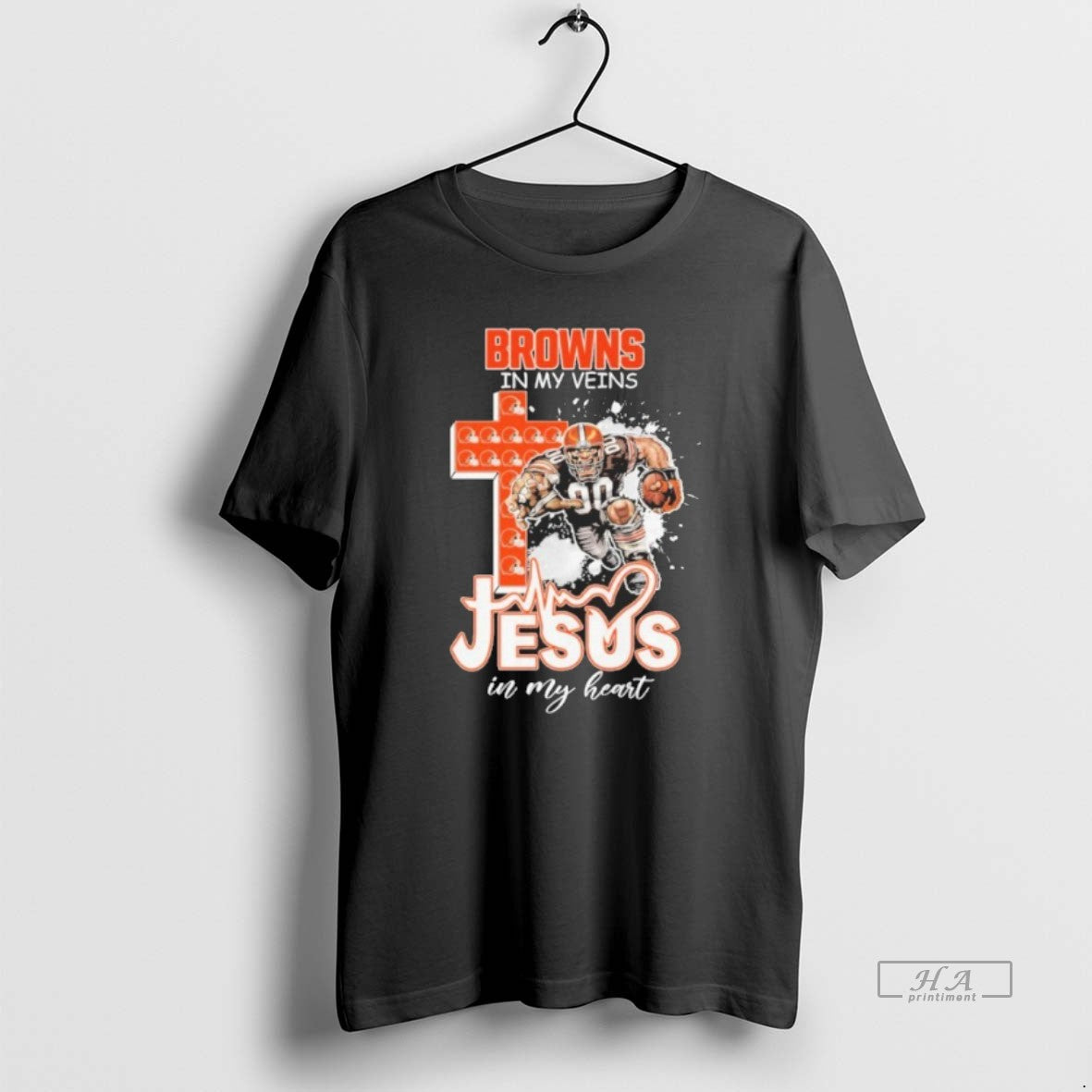 Official Browns In My Veins Jesus Mascot In My Heart Mascots