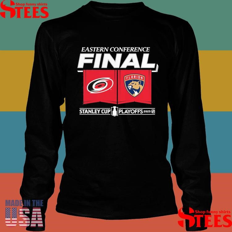 Carolina Hurricanes Vs Florida Panthers 2025 Eastern Conference Finals Matchup Center Ice Shirts
