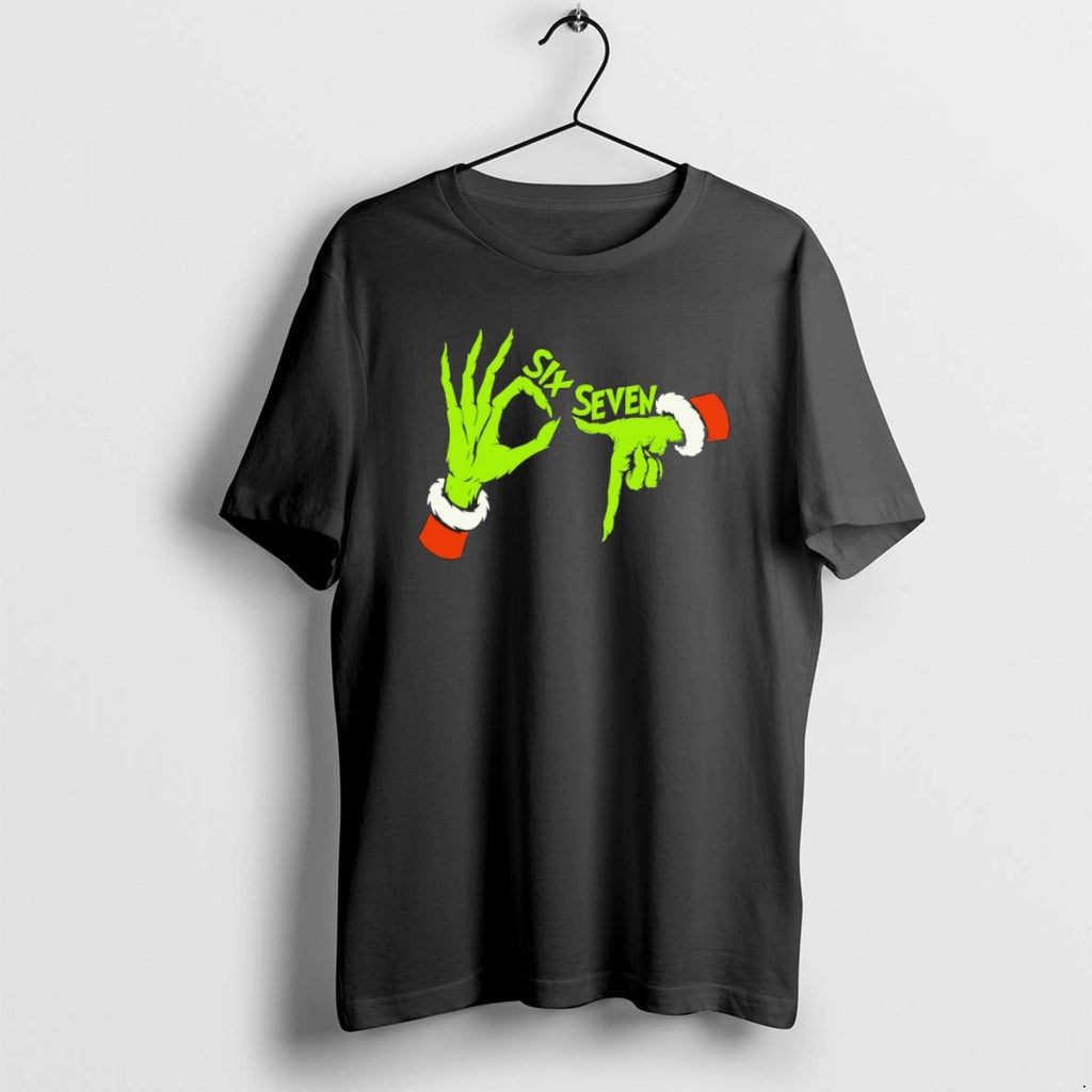 Official Christmas 67 Grinch Hands Blackshirt