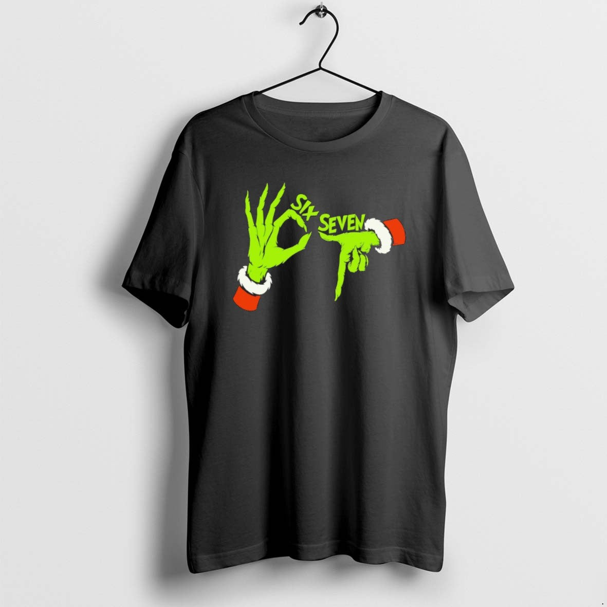 Official Christmas 67 Grinch Hands Blackshirt