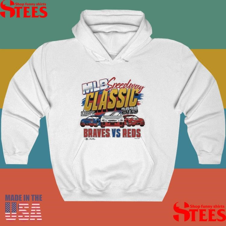 Cincinnati Reds Vs. Atlanta Braves 2025 Mlb Speedway Classic Tri-blend Shirts