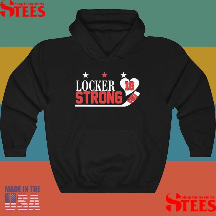 Craig Laughlin Locker Strong 18 Heart Hockey Shirts