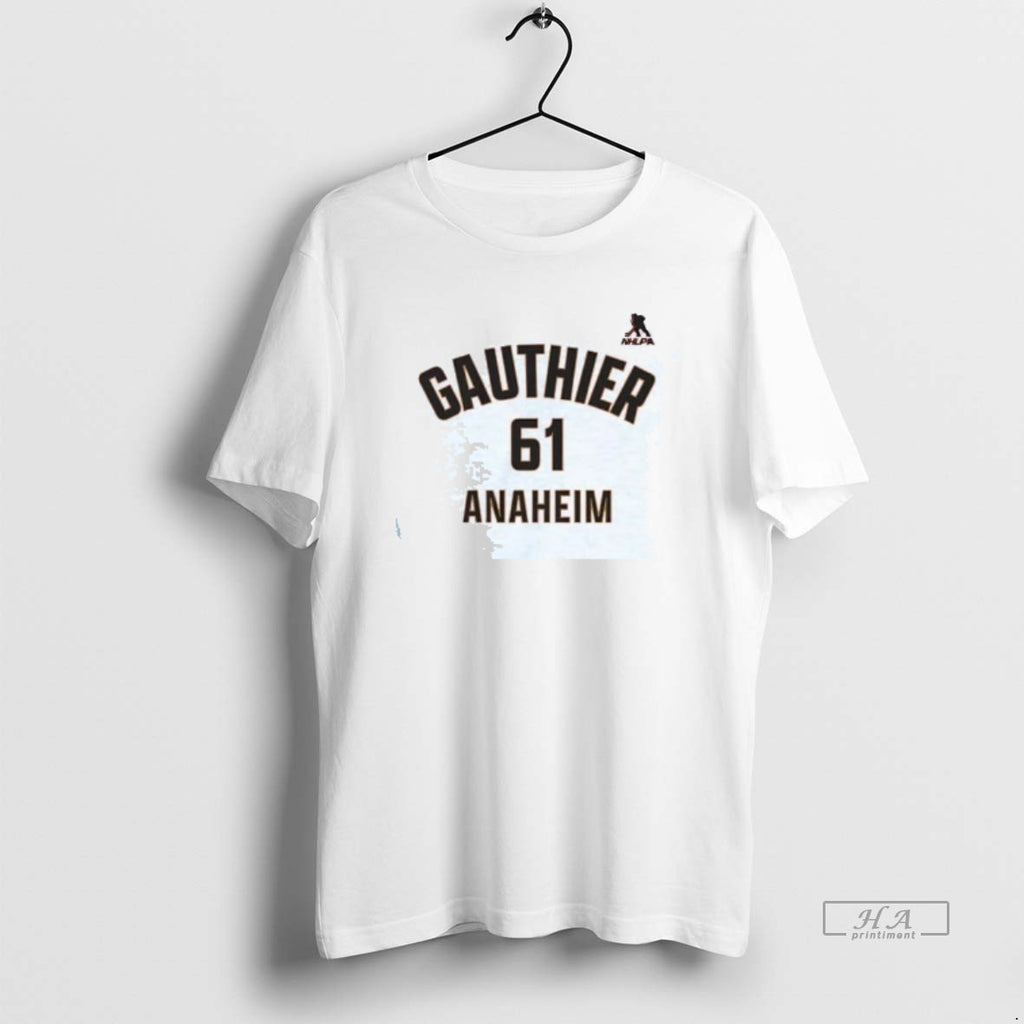 Official Cutter Gauthier Name And Number Anaheim Ducks
