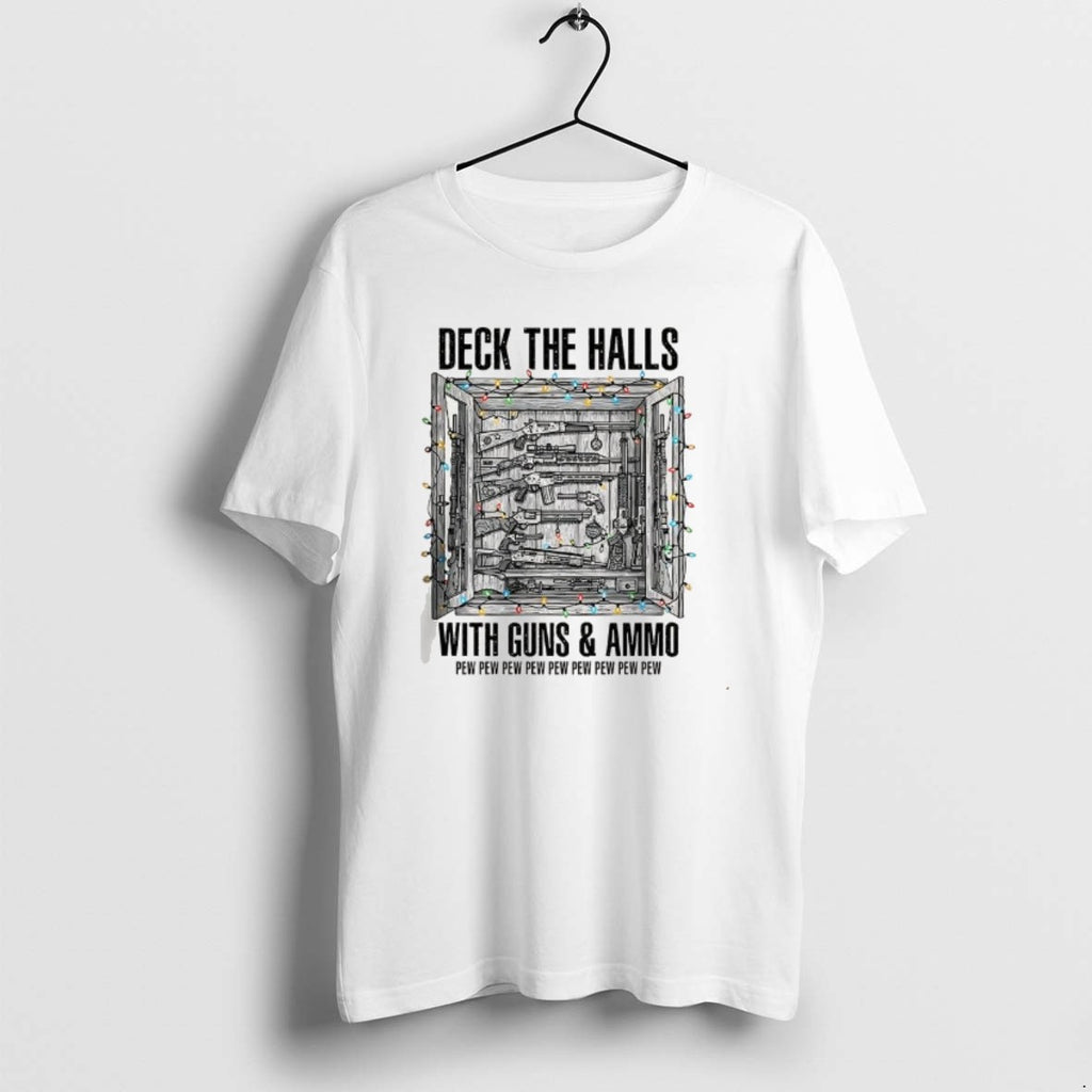 Official Deck The Halls With Guns And Ammo Pew Pew Pew Pew Pew Christmas Light