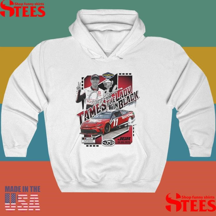 Denny Hamlin Checkered Flag Sports 2025 Goodyear 400 Race Winner Shirts