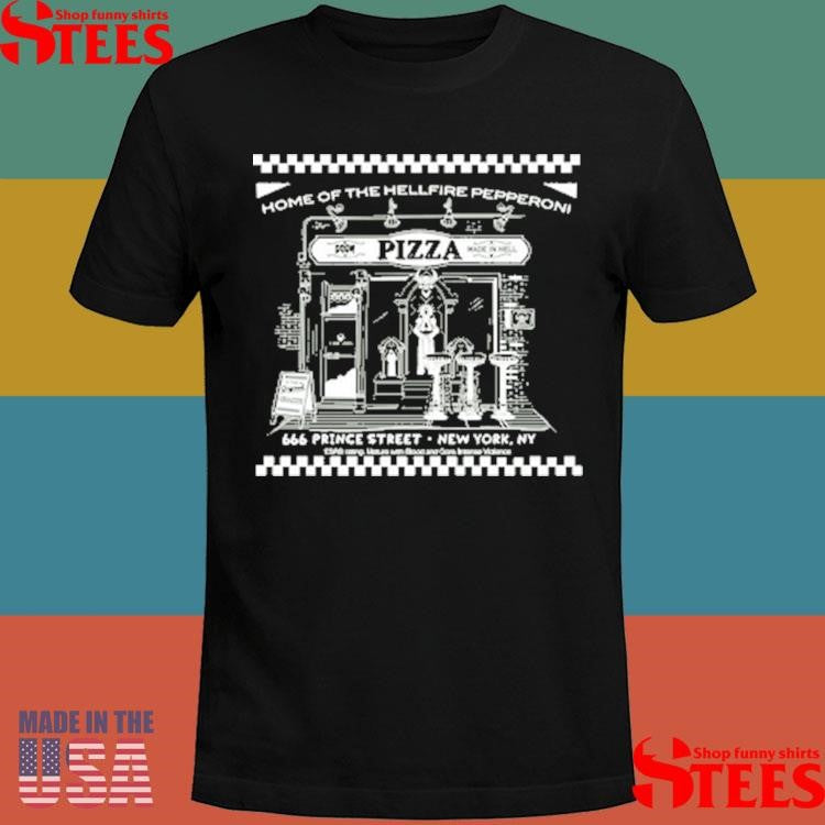 Doom X Prince St Pizza Home Of The Hellfire Pepperoni Shirts