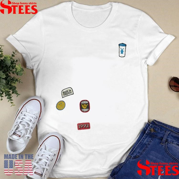Dutch Bros Patch Rise And Grind Good Vibes 1992 Shirts