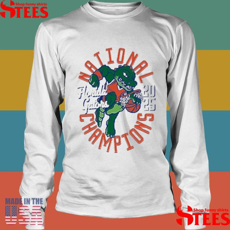 Florida Gators 2025 Ncaa Men’s Basketball National Champions Comfort Colors Mascot Shirts
