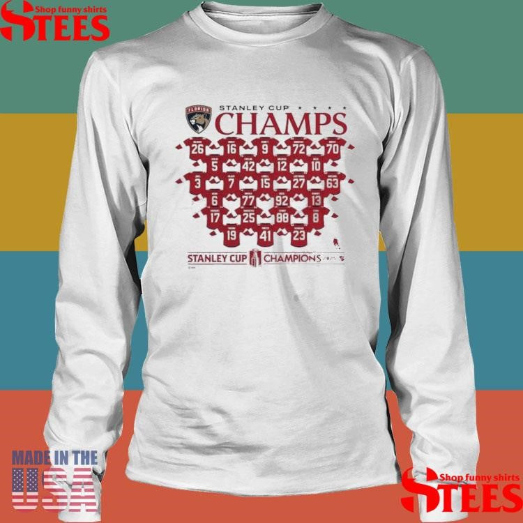 Florida Panthers 2025 Stanley Cup Champions Jersey Roster T-shirt