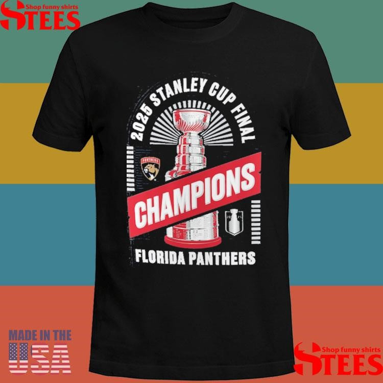 Florida Panthers Charcoal 2025 Stanley Cup Champions Custom T-shirt
